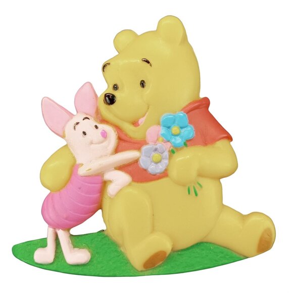 Disney Jewelry - Vintage Disney Winnie the Pooh Piglet Pin 3D 1999 Avon Flowers Friends AA Milne
